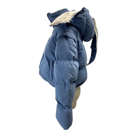 NineteenTwenty Ultimate Bomber Vintage Denim Sz Med Reversible Convertible New - Picture 11 of 16